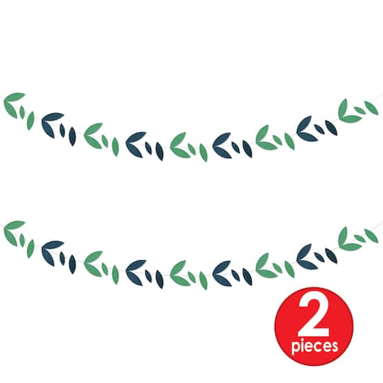 Beistle 11ft. Green Leaves Garlands, 2ct.